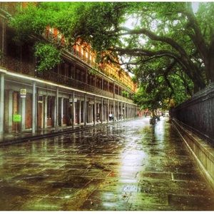 New Orleans Print "Wet Upper Square" 12 x 16 x 1.5